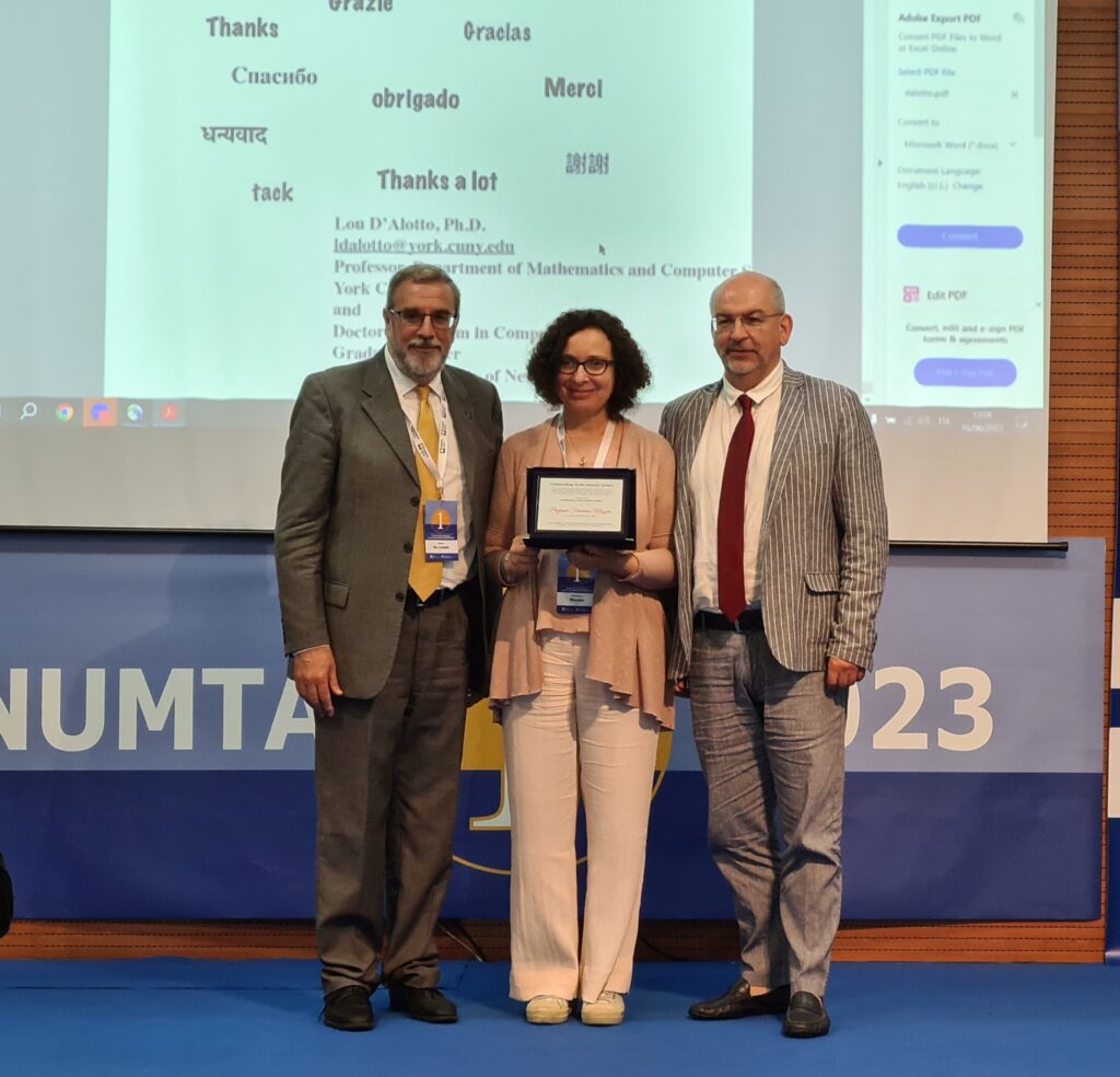 NUMTA 2023 Research Award to Francesca Mazzia